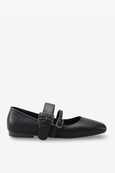 İNNABUTİKK Caleva Women's Strappy Ballerinas - Black