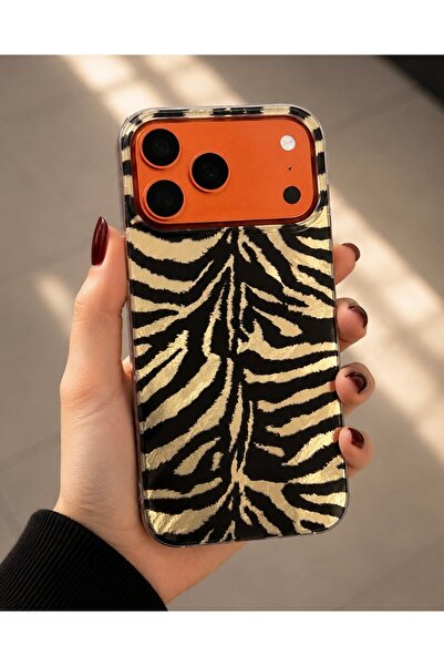 FİŞNEİLETİŞİM İPHONE 17 PROMAX/18 PROMAX UYUMLU ZEBRA DESENLİ HOLOGRAMLI KILIF