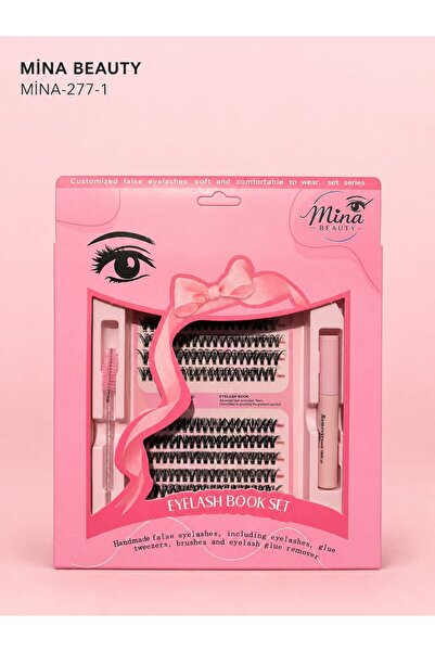 MİNA BEAUTY Takma Kirpik Seti Yapıştırıcı, Sabitleyici, Cımbız Ve Kirpik Fırç...