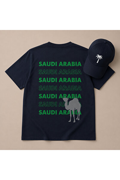 ZAVIXO Saudi Arabia National Day Men's T-Shirt Hat Set of 2 100% Cotton Overs...