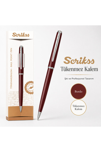Scrikss Tükenmez Kalem 52 Bordo