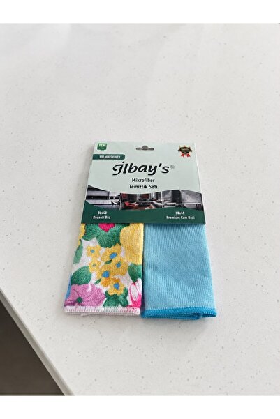 İLBAY'S desenli bez+cam bezi premium set