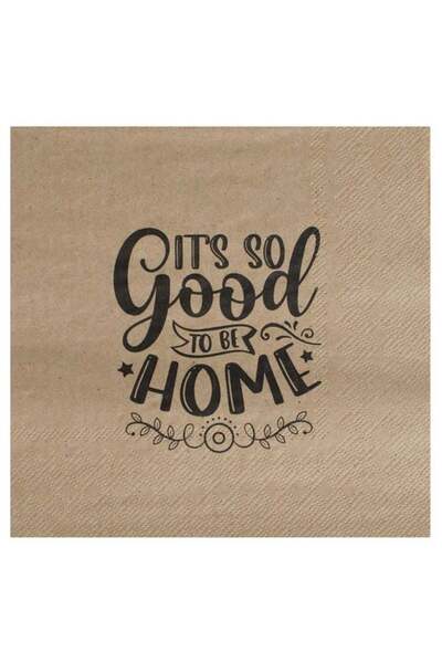 CATIANO Servetele de Masa cu 2 Straturi Craft 33x33cm "Good to be Home"- 20buc