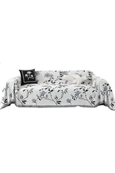 OtherMax Pled Canapea Dublă Bumbac Alb 180 x 260 cm — cuvertură bumbac, pătur...