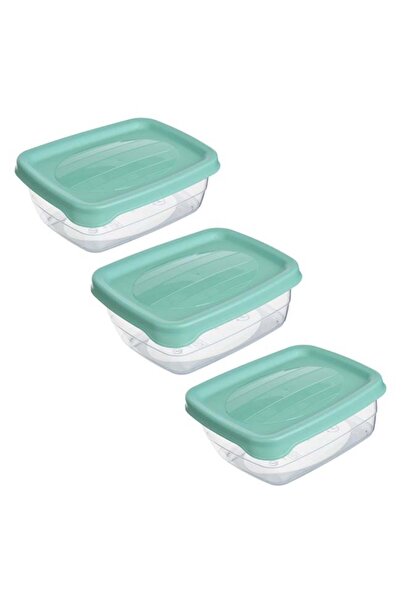 CATIANO Recipiente pentru Alimente Verde Menta Transparente - 3 buc