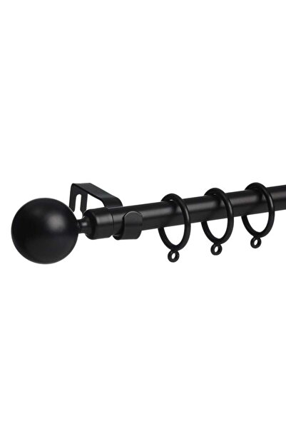 CATIANO Galerie pentru Perdele Extensibila Metalica Neagra Mata 110-210cm