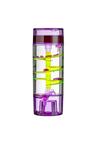 CATIANO Clepsidra din Plastic Cilindrica cu Lichid Colorat Ø5x15cm
