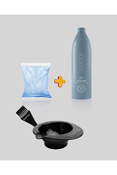 MAXX DELUXE Oryal Mavi 500 gr - Oksidan 1000 ml 10V, Boya Tası ver Fırça Hediye