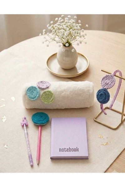 Retro Women Çocuk Pastel Tonlar Şeker Figürlü Tasarım Estetik Okul Seti Çoklu...