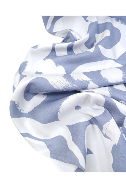 Kumaş Parça Cotton Voile Voile Woven Fabric in Gray and Blue Colors for Shirt...