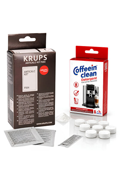 Coffeein Clean Ετήσια συντήρηση για μηχανές εσπρέσο Krups, 2x γνήσιο διάλυμα ...