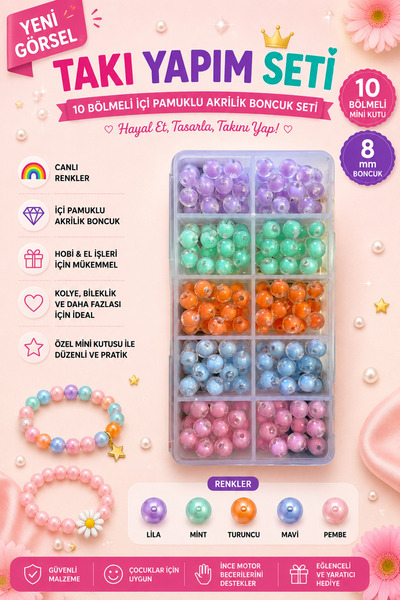 By MO Accessories Mini Kutuda YENİ SEZON A Kalite Akrilik Figür İçi Pamuklu B...