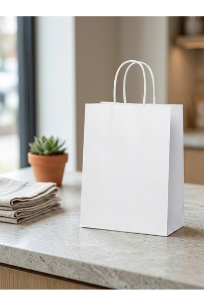 Adeem White Paper Gift Bags 12*26*32 - 12 Units