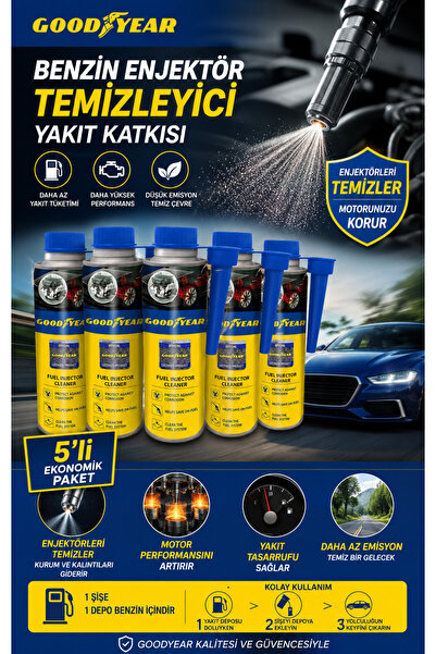 Goodyear 5'li Benzin Enjektör Temizleyici Yakıt Katkısı 300 Ml