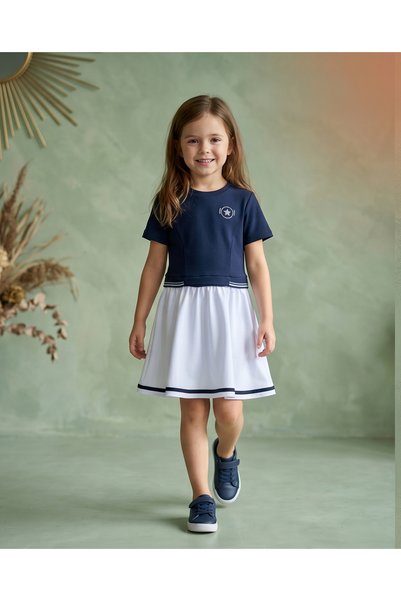 BABIES & More Colorblock Crew Neck Dress