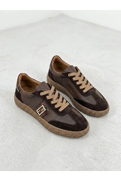 NUR KARACA 26K-055-8249 Genuine Leather Thick Sole Sneaker Casual Sports Shoe...