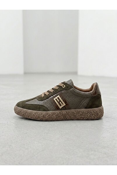 NUR KARACA 26K-055-8249 Genuine Leather Thick Sole Sneaker Casual Sports Shoe...