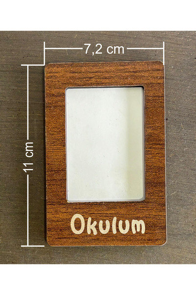 Ahşap mağazası 26 Adet Vesikalık Boy Okulum Hatırası Magnetli Fotoğraflık