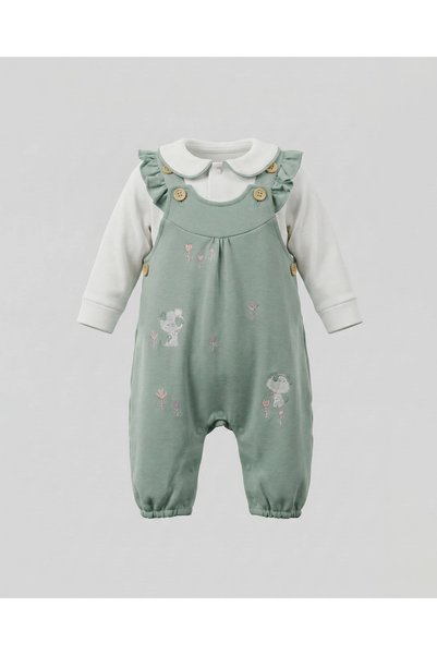 BABIES & More Printed Square Neck Dungarees