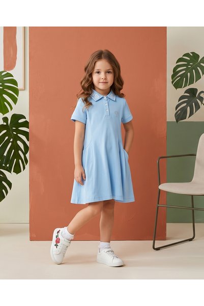 BABIES & More Plain Spread Collar Dress