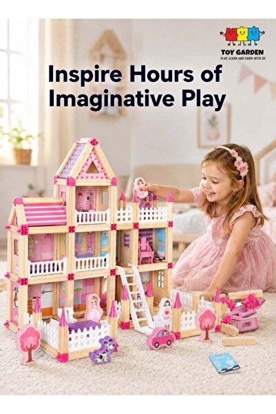 Qadro Building Blocks Toys Set 298 PCS – STEM Princess Peach Castle with 16 M...