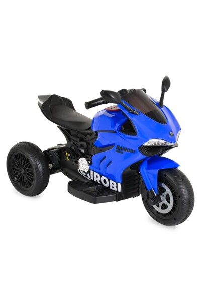 Moni Nairobi Blue Electric Motorcycle, 6V 7Ah, 2 Motors, MP3+USB, Lights, 30 ...