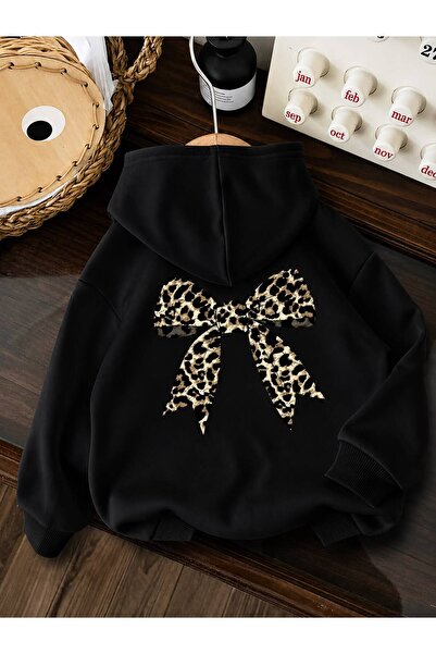 BENROMA 3 Yarn Combed Cotton Ribbon Printed Unisex Children's Hooded Sweat Ww4