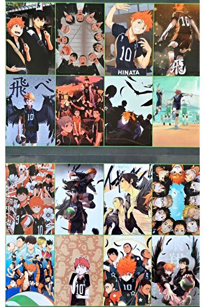 Corvus kolye&bileklik Haikyuu Anime Volleyball Sticker Set 6X4 cm 16 Pieces