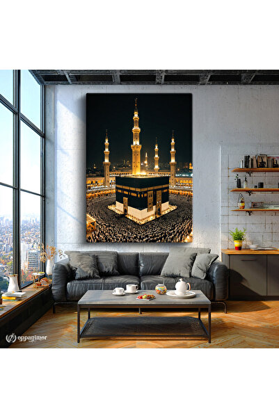 oppanimor Dikey Kanvas Tablo Kabe Mescid-i Haram Dini Tablo Ev Ofis Duvar Dekoru