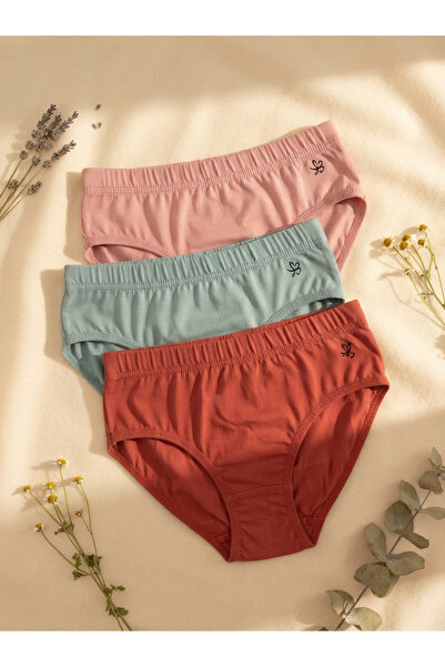 BRIDA Women's Premium Organic Cotton High-Waisted Briefs - 3 Pack Breathable ...