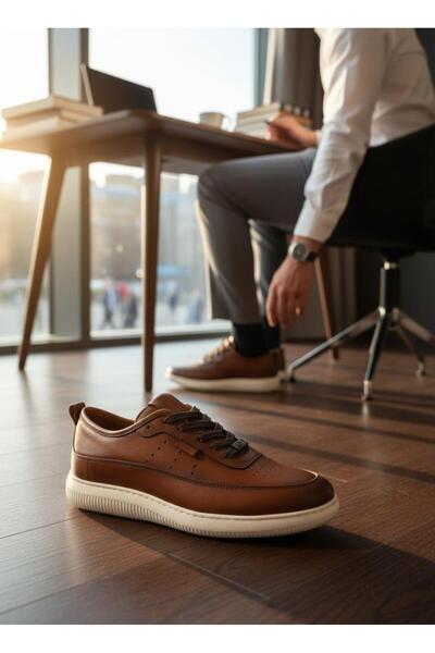 MARCOMEN 152-23165 Men's Genuine Leather Casual Shoes Black