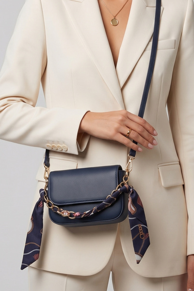 VivazzaLuxe Silk & Chain Model Mini Kadın Deri El, Kol, Omuz Çanta