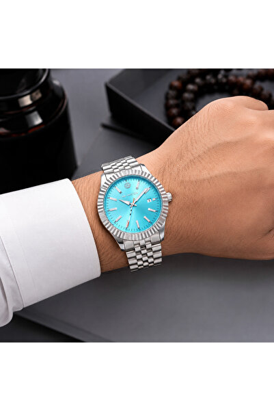 Generic Brand La Vunton Sky Silver Looster Time Watch