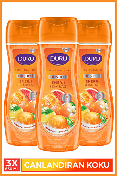 Duru Fresh Sensations Enerji Bombası Duş Jeli 3x650 Ml
