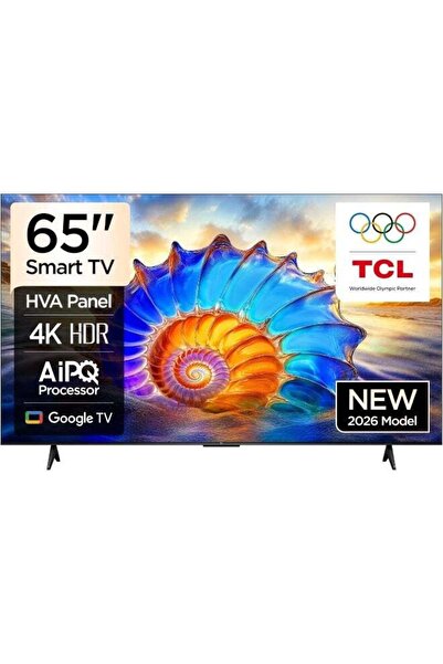 TCL تلفزيون ذكي 65 بوصة - دقة 4K UHD مع تقنية HDR ونظام جوجل تي في (موديل 2026)