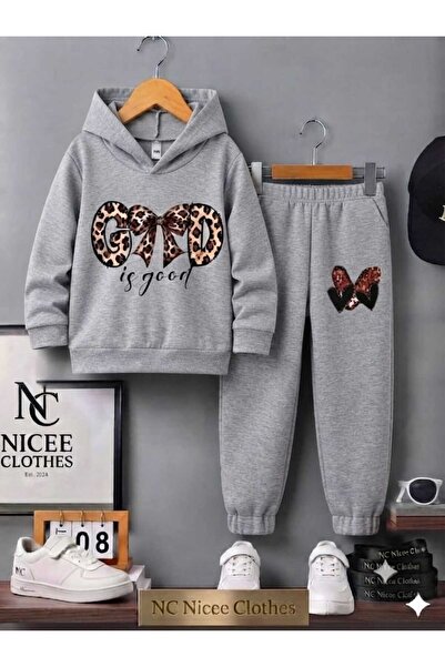 NC Nicee Clothes Children's Tracksuit Set Unisex (Is Good Ribbon Print Winter...