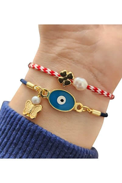 Nazar Boncuğu Bileklik ve Marteniçka İkili Set