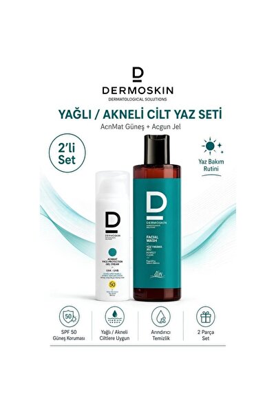 Dermoskin Acnmat Güneş + Acgun Jel 'yağlı/akneli Cilt Yaz Seti