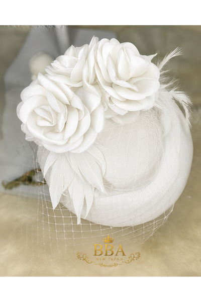 bba new trend fascinator şapka, kadın şapka, nikah şapkası, vualetli şapka, t...