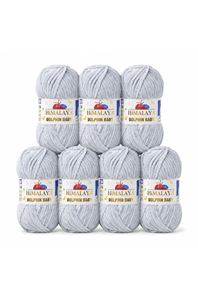 Himalaya Dolphin Baby 80325- 7 Τεμάχια Γκρι Κουβέρτα με κλωστή Γκρι Βελούδινη...