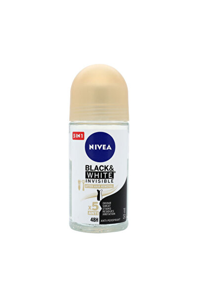 NIVEA رول اون مزيل عرق بلاك آند وايت إنفيسيبل 5 في 1 بعد إزالة الشعر للحماية 48 ساعة للنساء من نيفيا - 50 مل