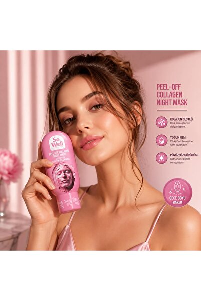 Genel Markalar So Well Peel-Off Collagen Night Mask Soyulabilen Kolajen Gece ...