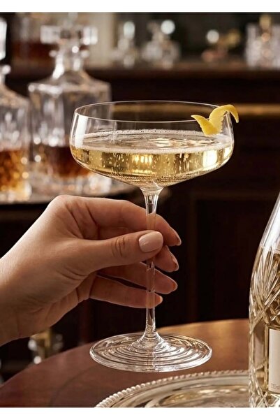Paşabahçe Kokteyl Kadehi Bardak Nude Splash Coupe Glass Tom Dixon 4 Adet 245 cc