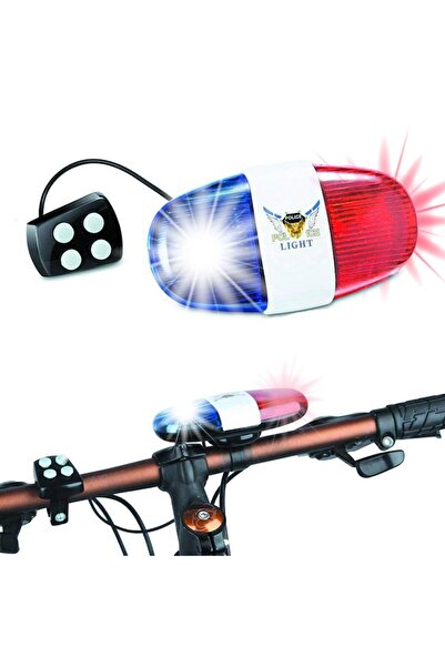 OEM Sirenă de bicicletă, model de poliție, funcție de bliț, 4 tonuri, multico...
