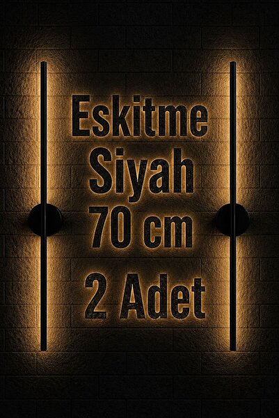 GemereHome Modern Dekoratif Led Duvar Aplik 70 Cm Günışığı ESKİTME 2 Adet ( P...
