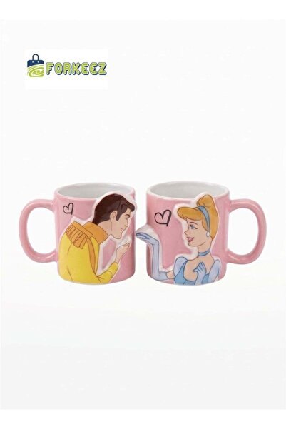 mug Forkys with Cartoon Character, Suitable for Gifts and Holidays, Cinderell...