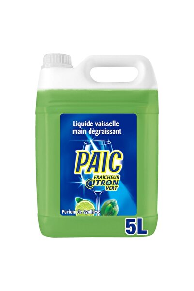 Paicha Detergent lichid de vase, Paic, 5 litri, parfum de lămâie verde
