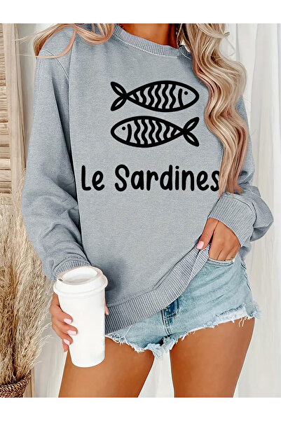 Deocept Women's Printed Crew Neck Comfortable Fit Sweatshirt
