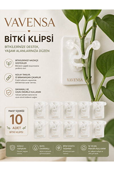 VAVENSA Bitki Tırmanma Klipsi Sarmaşık Çiçek Tutucu Gövde Sabitleme Destek Ap...