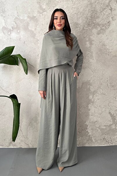 End Black Store Khaki Cape Double Suit